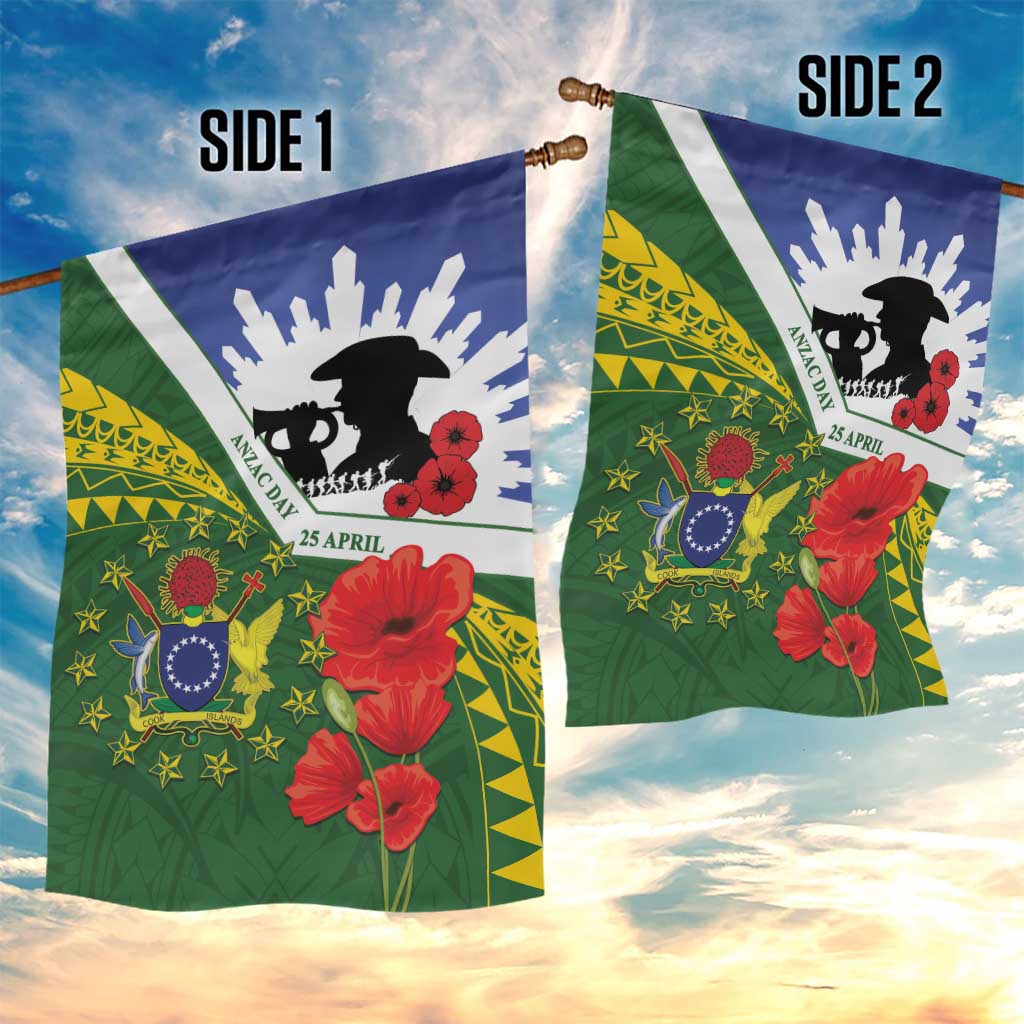 Cook Islands ANZAC Day Garden Flag Last Post Lest We Forget LT14 - Polynesian Pride