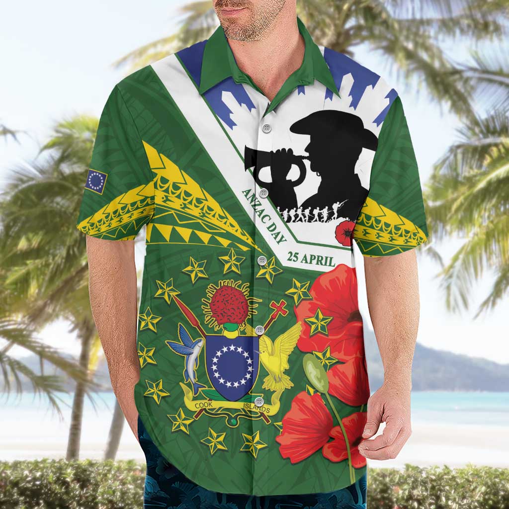 Cook Islands ANZAC Day Hawaiian Shirt Last Post Lest We Forget LT14 - Polynesian Pride
