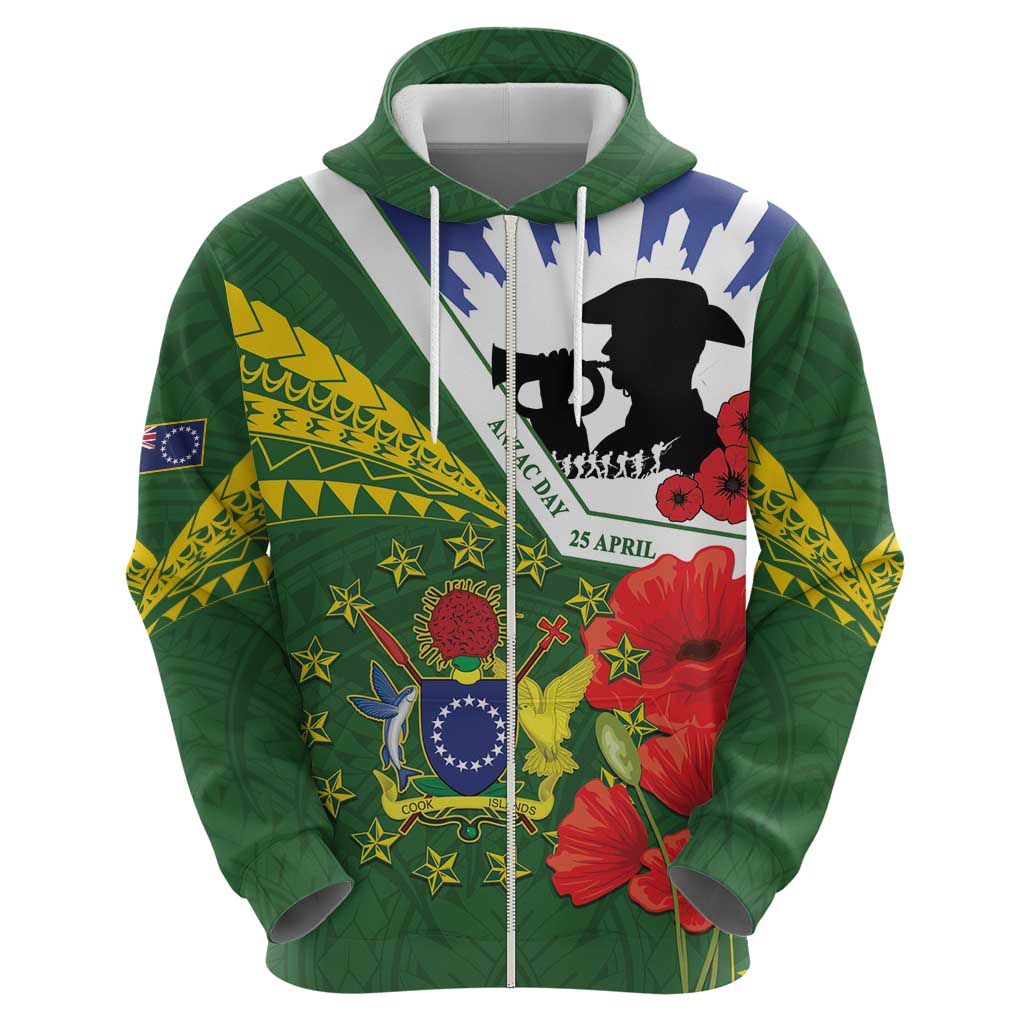 Cook Islands ANZAC Day Hoodie Last Post Lest We Forget