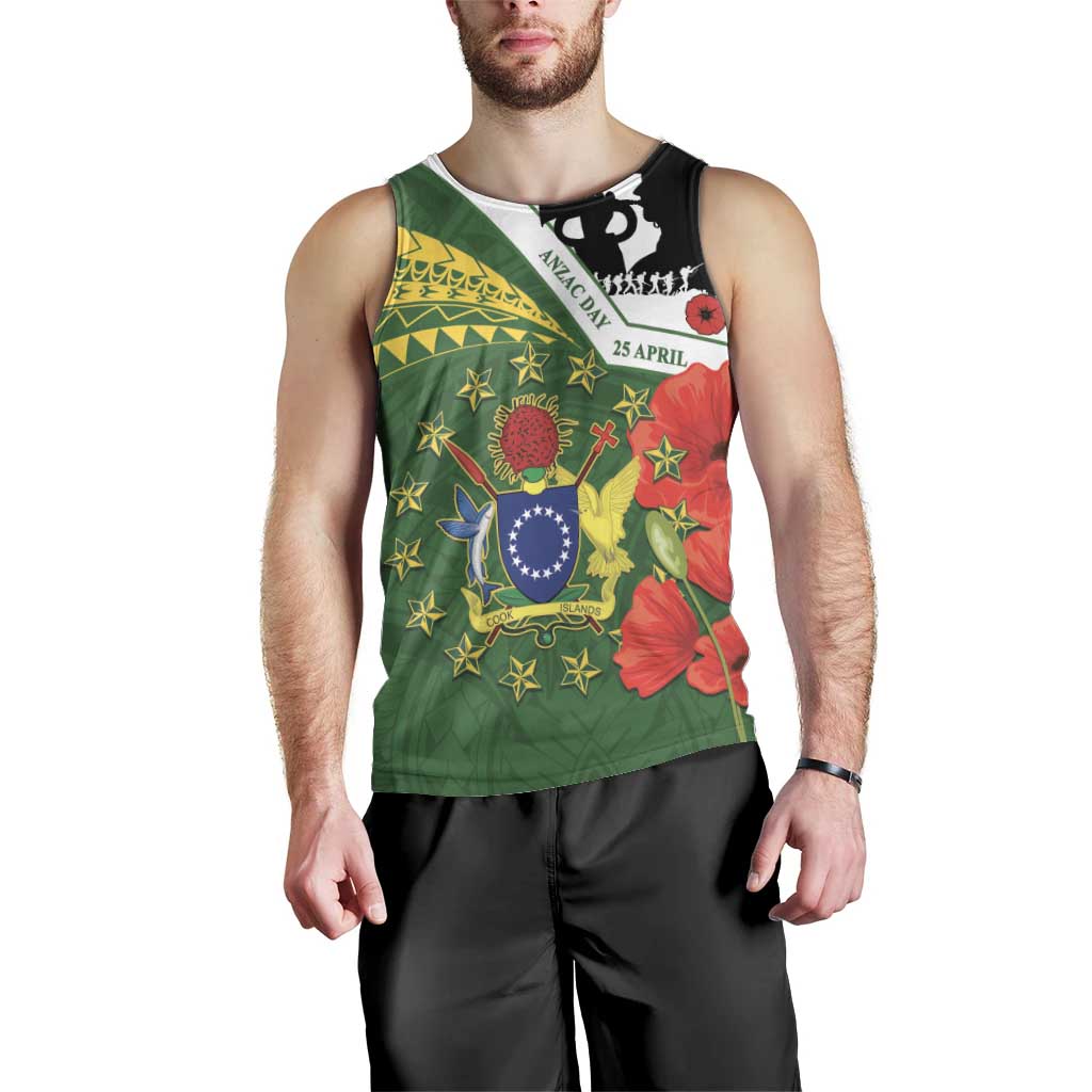 Cook Islands ANZAC Day Men Tank Top Last Post Lest We Forget LT14 - Polynesian Pride