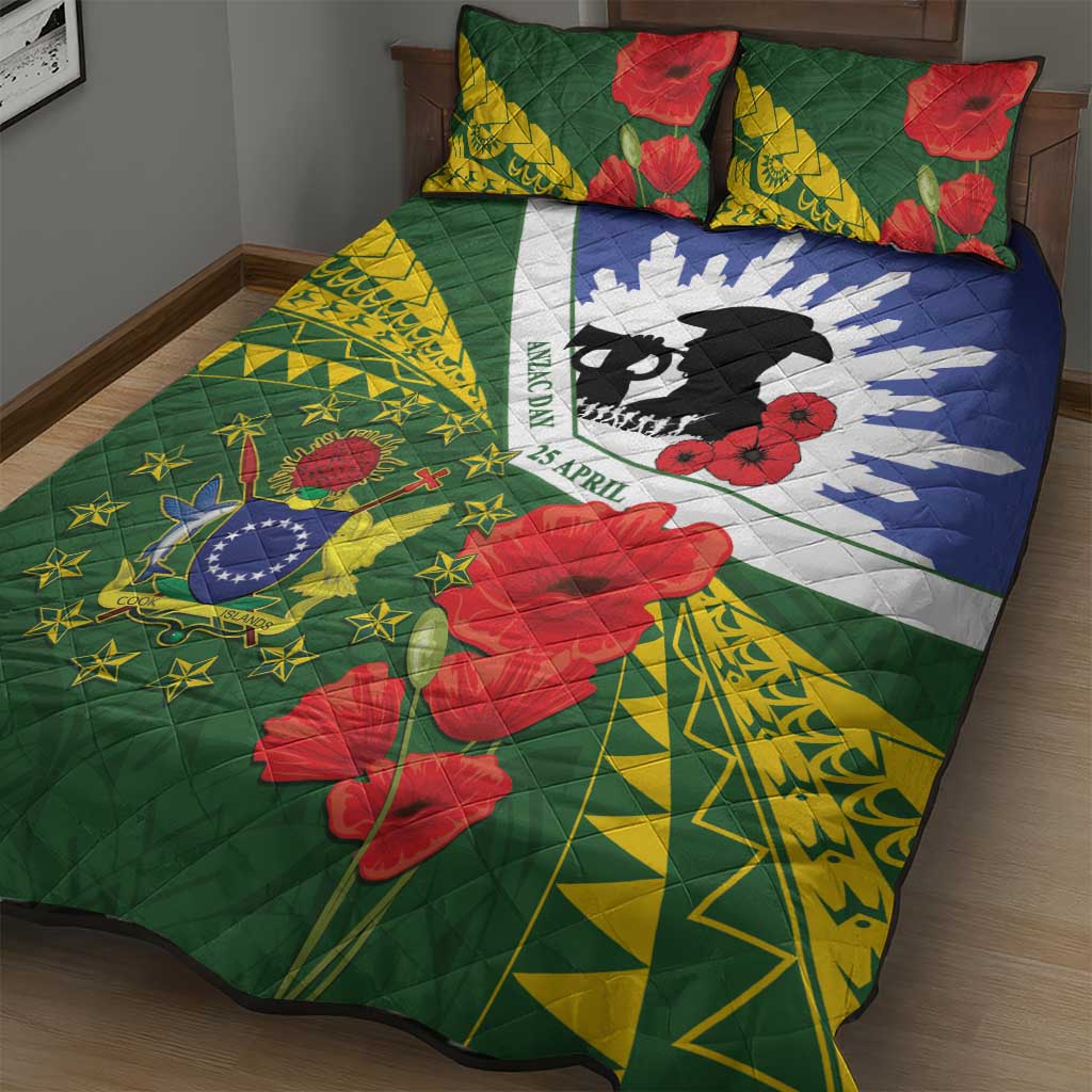 Cook Islands ANZAC Day Quilt Bed Set Last Post Lest We Forget LT14 - Polynesian Pride