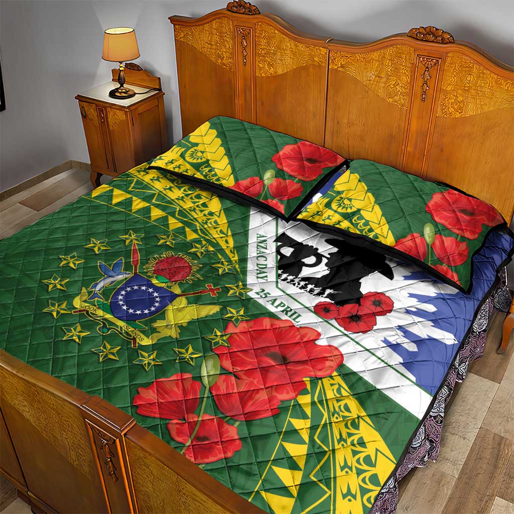 Cook Islands ANZAC Day Quilt Bed Set Last Post Lest We Forget LT14 - Polynesian Pride