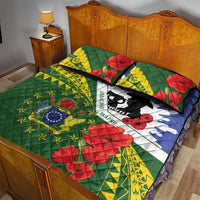 Cook Islands ANZAC Day Quilt Bed Set Last Post Lest We Forget LT14 - Polynesian Pride