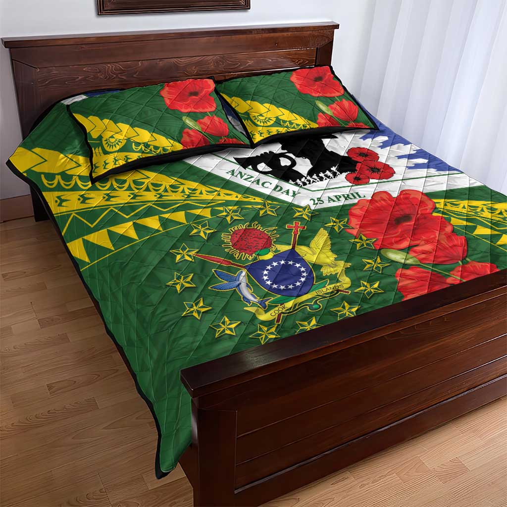 Cook Islands ANZAC Day Quilt Bed Set Last Post Lest We Forget LT14 - Polynesian Pride