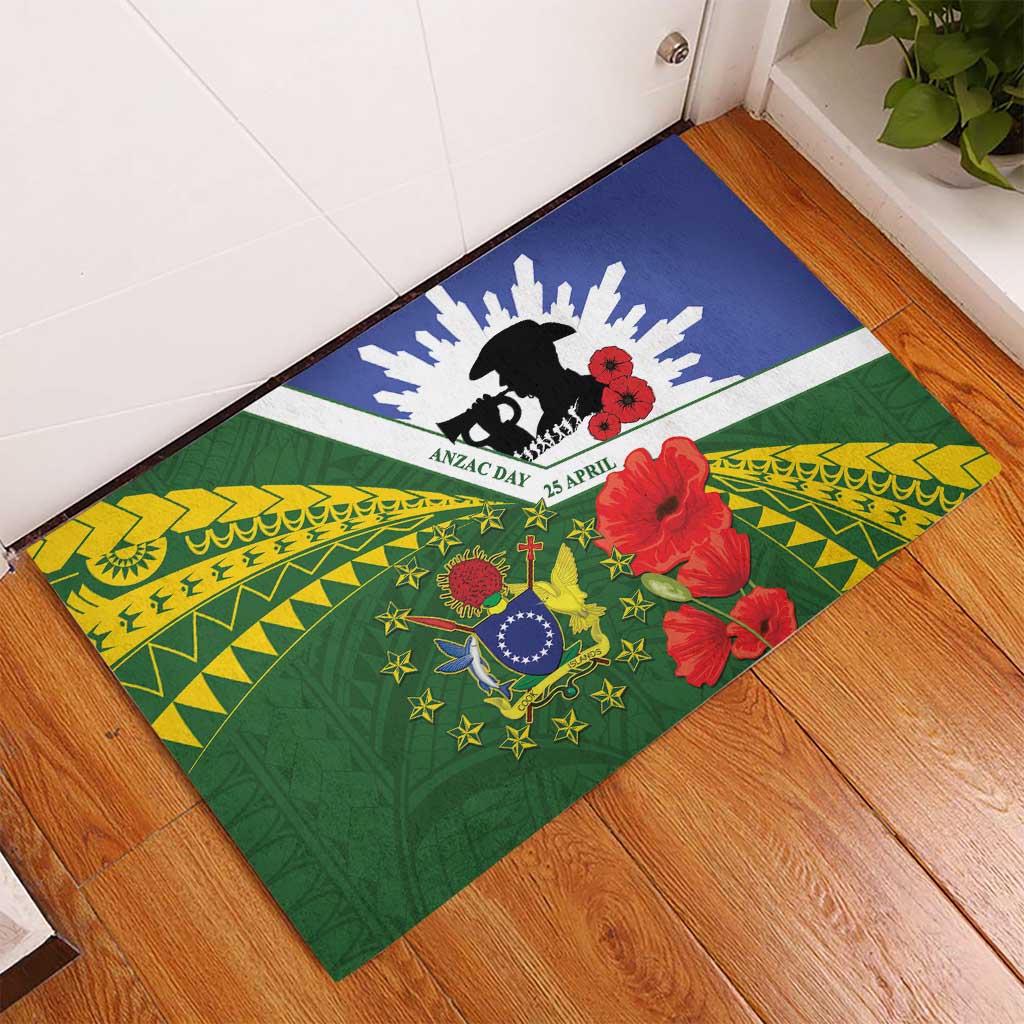 Cook Islands ANZAC Day Rubber Doormat Last Post Lest We Forget LT14 - Polynesian Pride