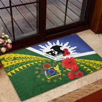 Cook Islands ANZAC Day Rubber Doormat Last Post Lest We Forget LT14 - Polynesian Pride