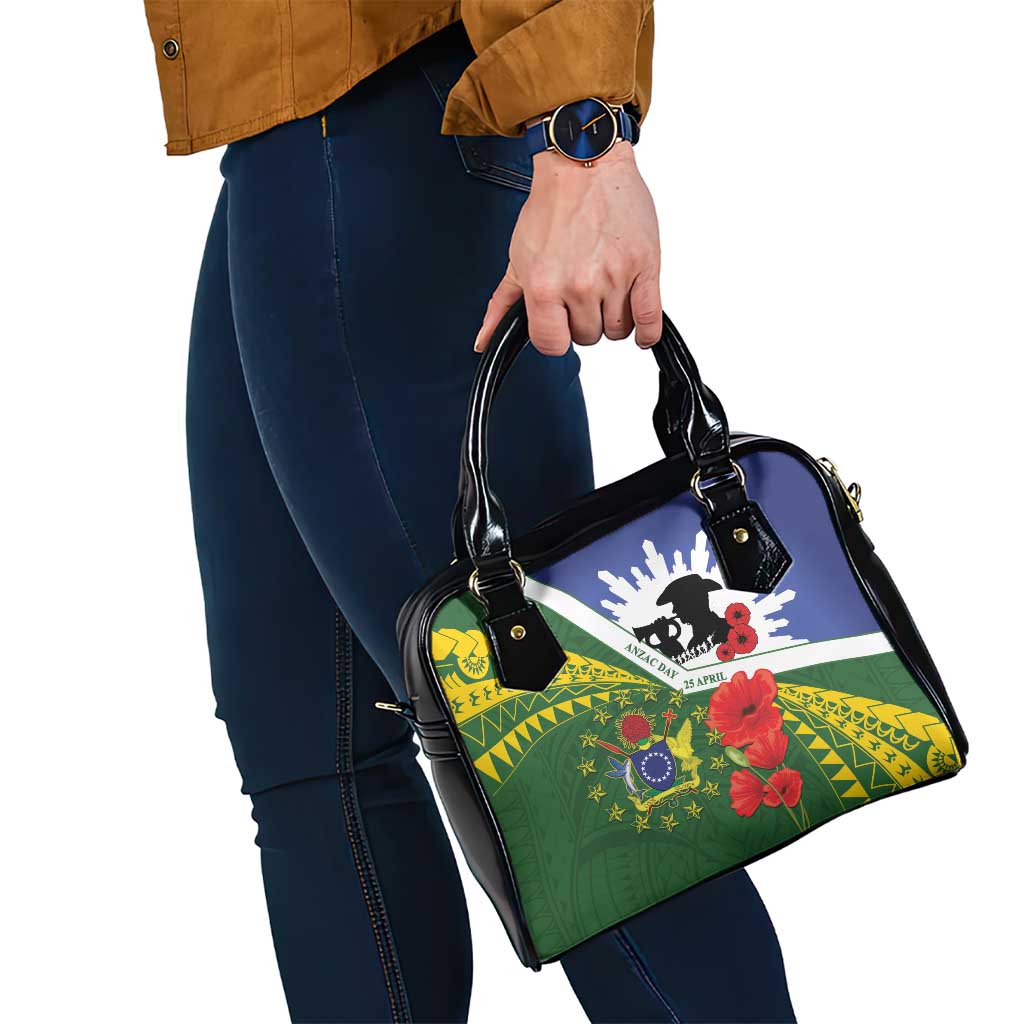 Cook Islands ANZAC Day Shoulder Handbag Last Post Lest We Forget