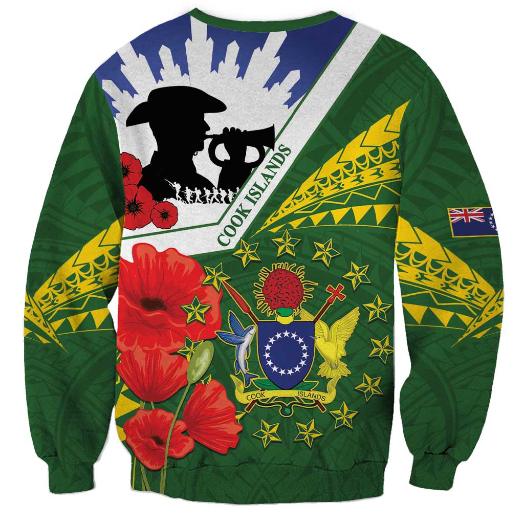 Cook Islands ANZAC Day Sweatshirt Last Post Lest We Forget LT14 - Polynesian Pride