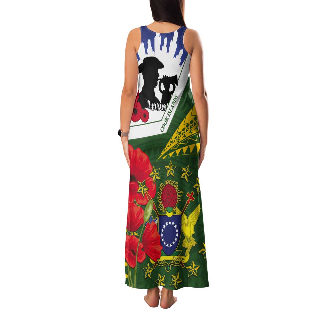 Cook Islands ANZAC Day Tank Maxi Dress Last Post Lest We Forget