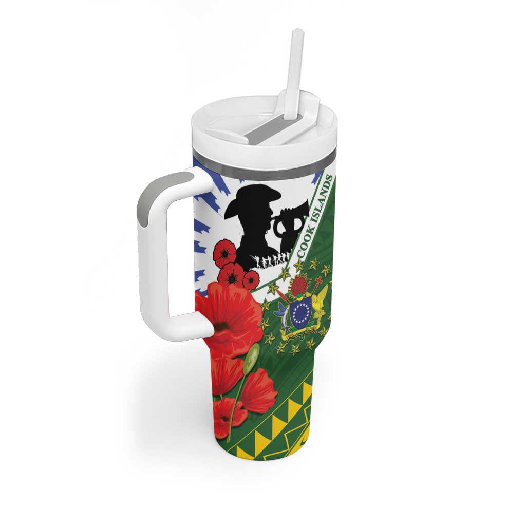 Cook Islands ANZAC Day Tumbler With Handle Last Post Lest We Forget