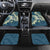 Cyan Polynesia Hammerhead Shark Tattoo With Plumeria Lei Car Mats