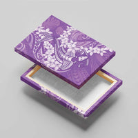 Purple Polynesia Hammerhead Shark Tattoo With Plumeria Lei Canvas Wall Art LT14 - Polynesian Pride