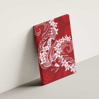 Red Polynesia Hammerhead Shark Tattoo With Plumeria Lei Canvas Wall Art LT14 - Polynesian Pride
