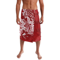 Red Polynesia Hammerhead Shark Tattoo With Plumeria Lei Lavalava