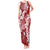 Red Polynesia Hammerhead Shark Tattoo With Plumeria Lei Tank Maxi Dress