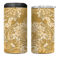 Yellow Polynesia Hammerhead Shark Tattoo With Plumeria Lei 4 in 1 Can Cooler Tumbler LT14 One Size: 16 oz Yellow - Polynesian Pride