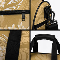 Yellow Polynesia Hammerhead Shark Tattoo With Plumeria Lei Duffle Bag LT14 - Polynesian Pride