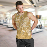 Yellow Polynesia Hammerhead Shark Tattoo With Plumeria Lei Men Tank Top LT14 Yellow - Polynesian Pride