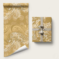 Yellow Polynesia Hammerhead Shark Tattoo With Plumeria Lei Wrapping Paper LT14 58" × 23" Yellow - Polynesian Pride