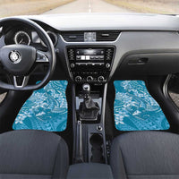 Blue Polynesia Hammerhead Shark Tattoo With Plumeria Lei Car Mats LT14 Set 2pcs - Front Blue - Polynesian Pride