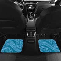 Blue Polynesia Hammerhead Shark Tattoo With Plumeria Lei Car Mats LT14 Set 2pcs - Back Blue - Polynesian Pride