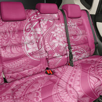 Pink Polynesia Hammerhead Shark Tattoo With Plumeria Lei Back Car Seat Cover