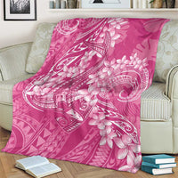Pink Polynesia Hammerhead Shark Tattoo With Plumeria Lei Blanket LT14 - Polynesian Pride