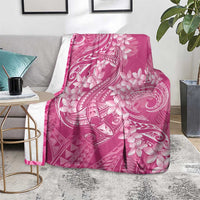 Pink Polynesia Hammerhead Shark Tattoo With Plumeria Lei Blanket LT14 - Polynesian Pride