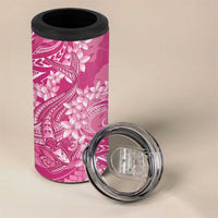 Pink Polynesia Hammerhead Shark Tattoo With Plumeria Lei 4 in 1 Can Cooler Tumbler LT14 - Polynesian Pride