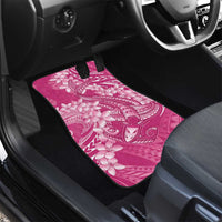 Pink Polynesia Hammerhead Shark Tattoo With Plumeria Lei Car Mats LT14 - Polynesian Pride