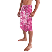 Pink Polynesia Hammerhead Shark Tattoo With Plumeria Lei Lavalava