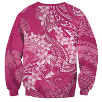 Pink Polynesia Hammerhead Shark Tattoo With Plumeria Lei Sweatshirt LT14 - Polynesian Pride