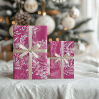 Pink Polynesia Hammerhead Shark Tattoo With Plumeria Lei Wrapping Paper LT14 - Polynesian Pride