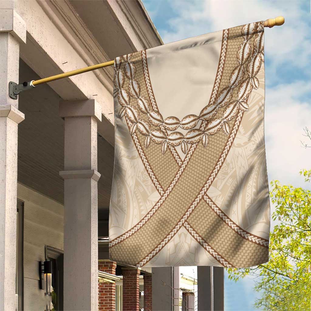 Mauri Ribaberiki Kiribati Garden Flag Cowrie Shells Lei Palm Leaf Weaving