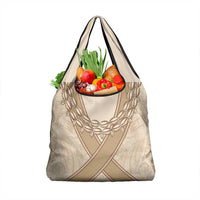 Mauri Ribaberiki Kiribati Grocery Bag Cowrie Shells Lei Palm Leaf Weaving