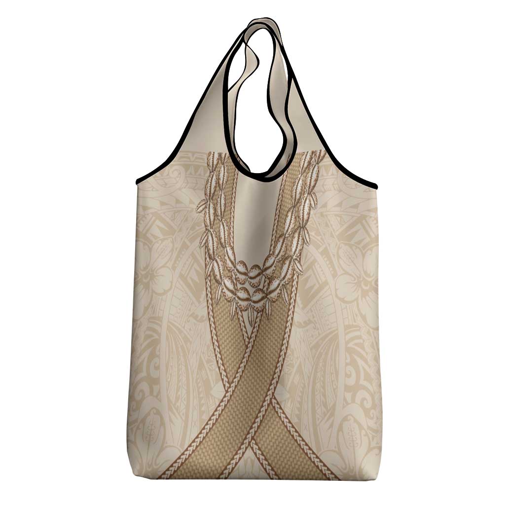 Mauri Ribaberiki Kiribati Grocery Bag Cowrie Shells Lei Palm Leaf Weaving