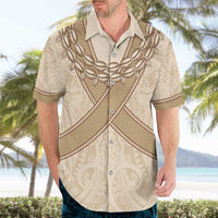 Mauri Ribaberiki Kiribati Hawaiian Shirt Cowrie Shells Lei Palm Leaf Weaving