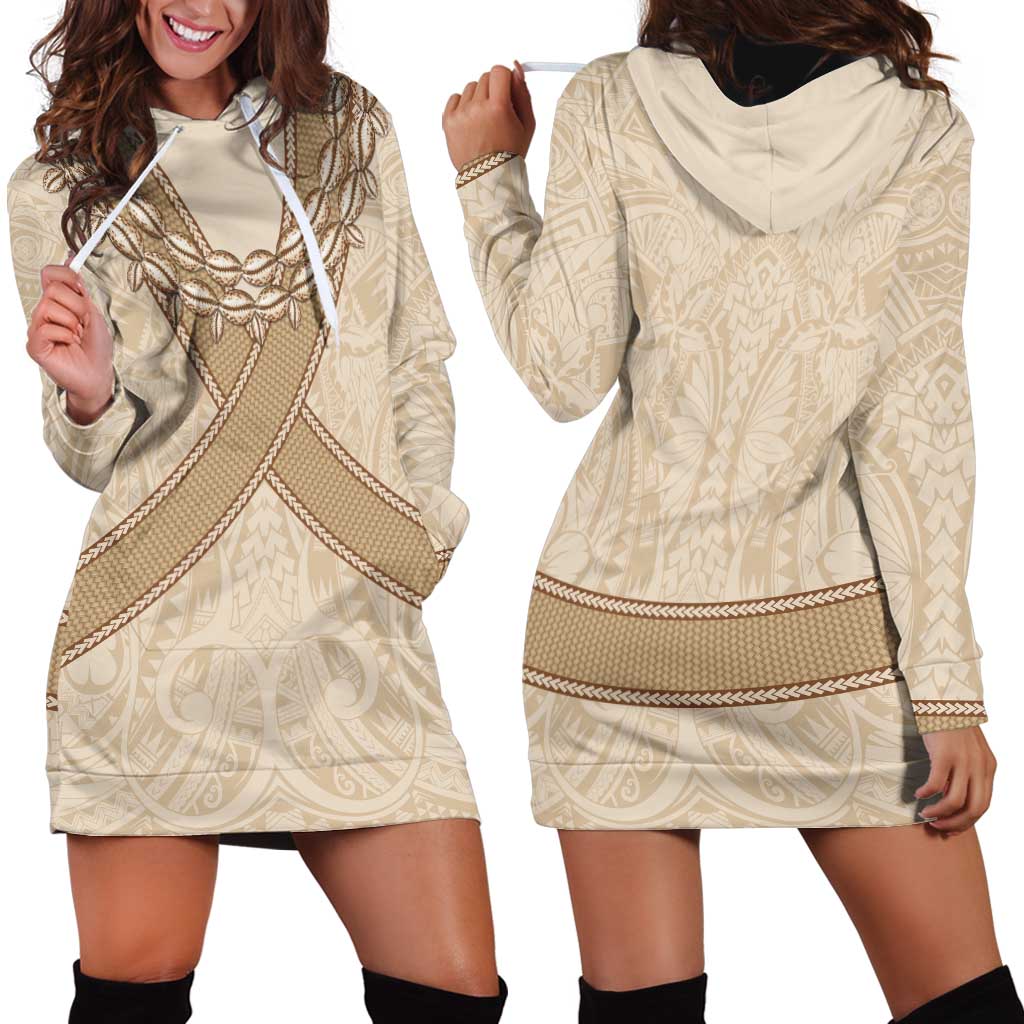 Mauri Ribaberiki Kiribati Hoodie Dress Cowrie Shells Lei Palm Leaf Weaving