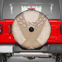 Mauri Ribaberiki Kiribati Spare Tire Cover Cowrie Shells Lei Palm Leaf Weaving