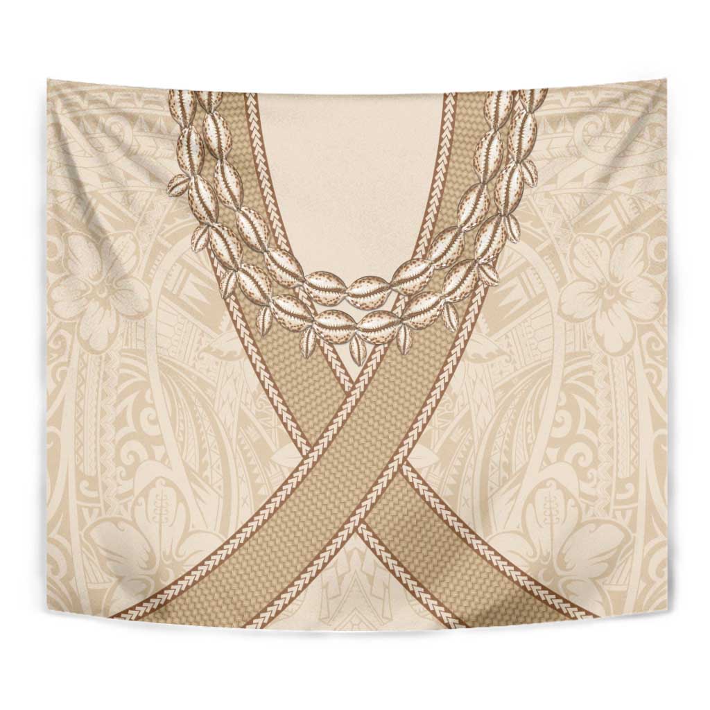 Mauri Ribaberiki Kiribati Tapestry Cowrie Shells Lei Palm Leaf Weaving