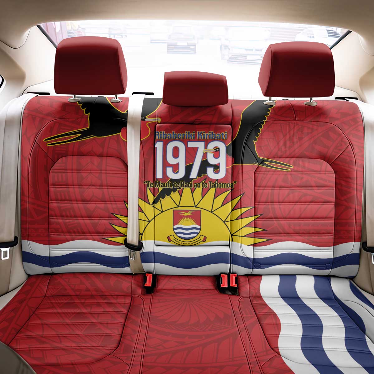 Mauri Kiribati Independence Day Back Car Seat Cover 1979 Proud National Frigatebird