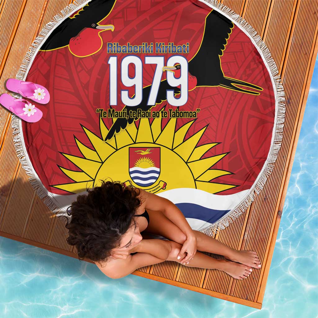 Mauri Kiribati Independence Day Beach Blanket 1979 Proud National Frigatebird