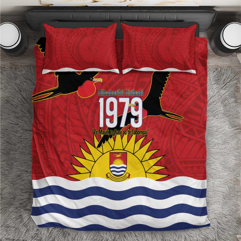 Mauri Kiribati Independence Day Bedding Set 1979 Proud National Frigatebird