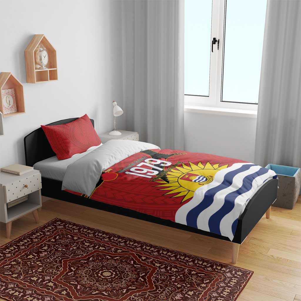 Mauri Kiribati Independence Day Bedding Set 1979 Proud National Frigatebird