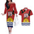 Mauri Kiribati Independence Day Couples Matching Off The Shoulder Long Sleeve Dress and Hawaiian Shirt 1979 Proud National Frigatebird
