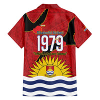 Mauri Kiribati Independence Day Family Matching Off Shoulder Short Dress and Hawaiian Shirt 1979 Proud National Frigatebird