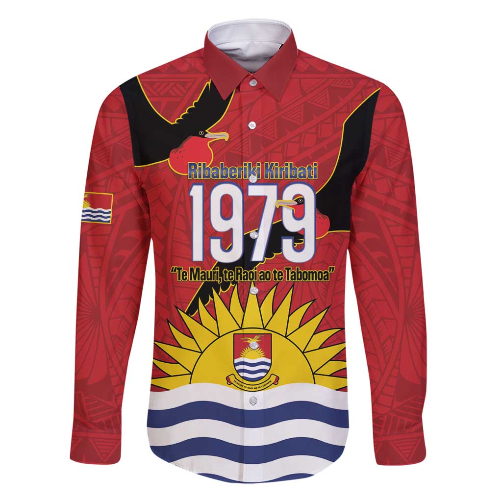 Mauri Kiribati Independence Day Family Matching Tank Maxi Dress and Hawaiian Shirt 1979 Proud National Frigatebird