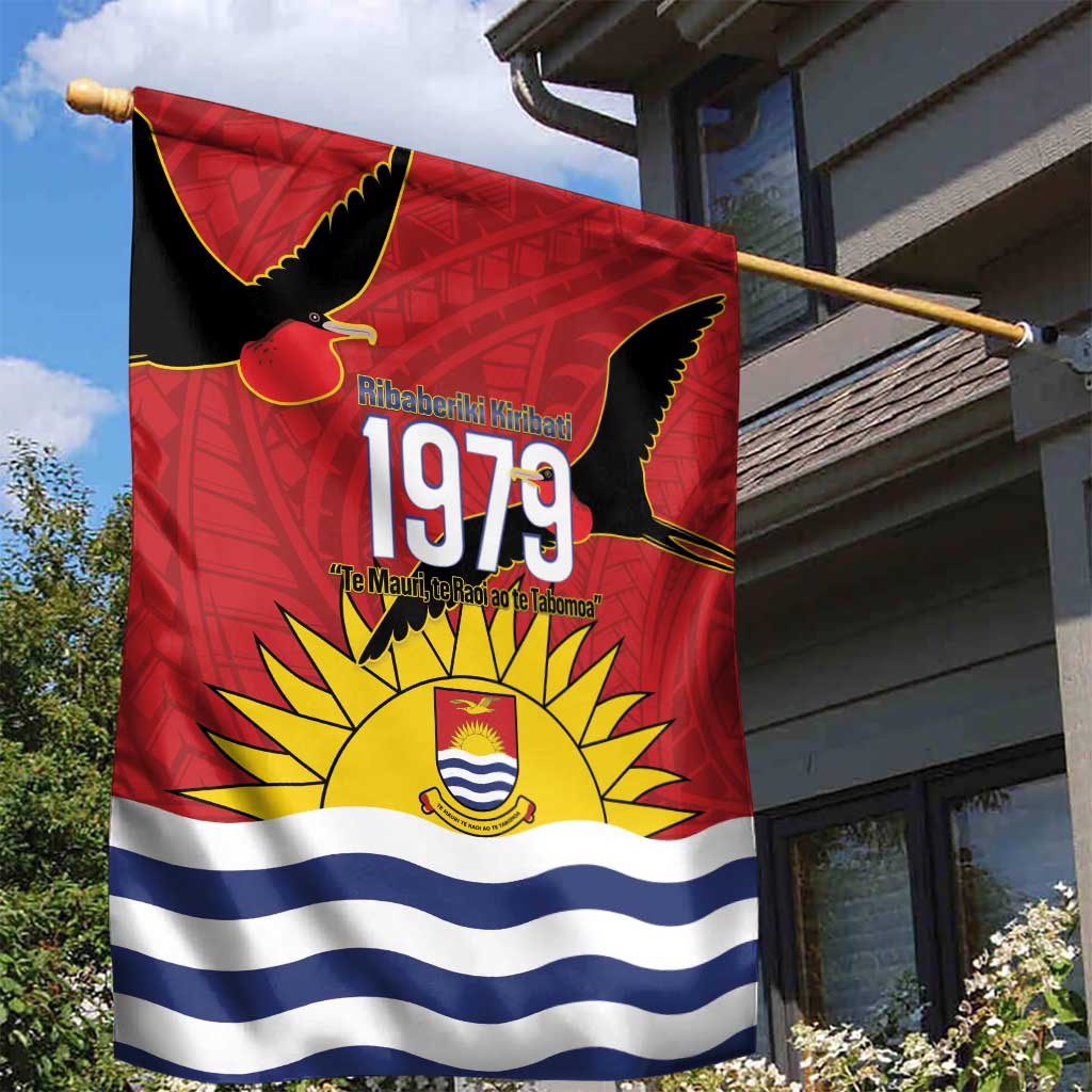 Mauri Kiribati Independence Day Garden Flag 1979 Proud National Frigatebird