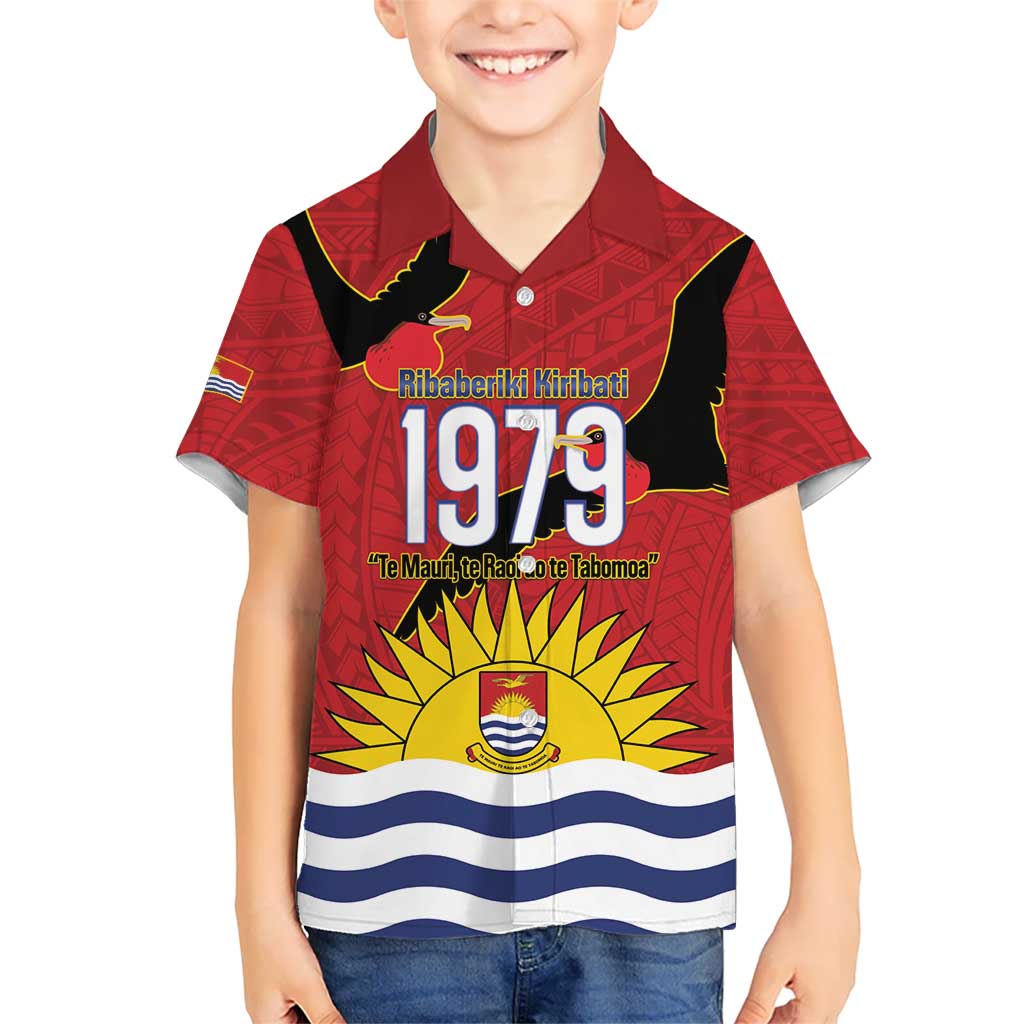 Mauri Kiribati Independence Day Hawaiian Shirt 1979 Proud National Frigatebird