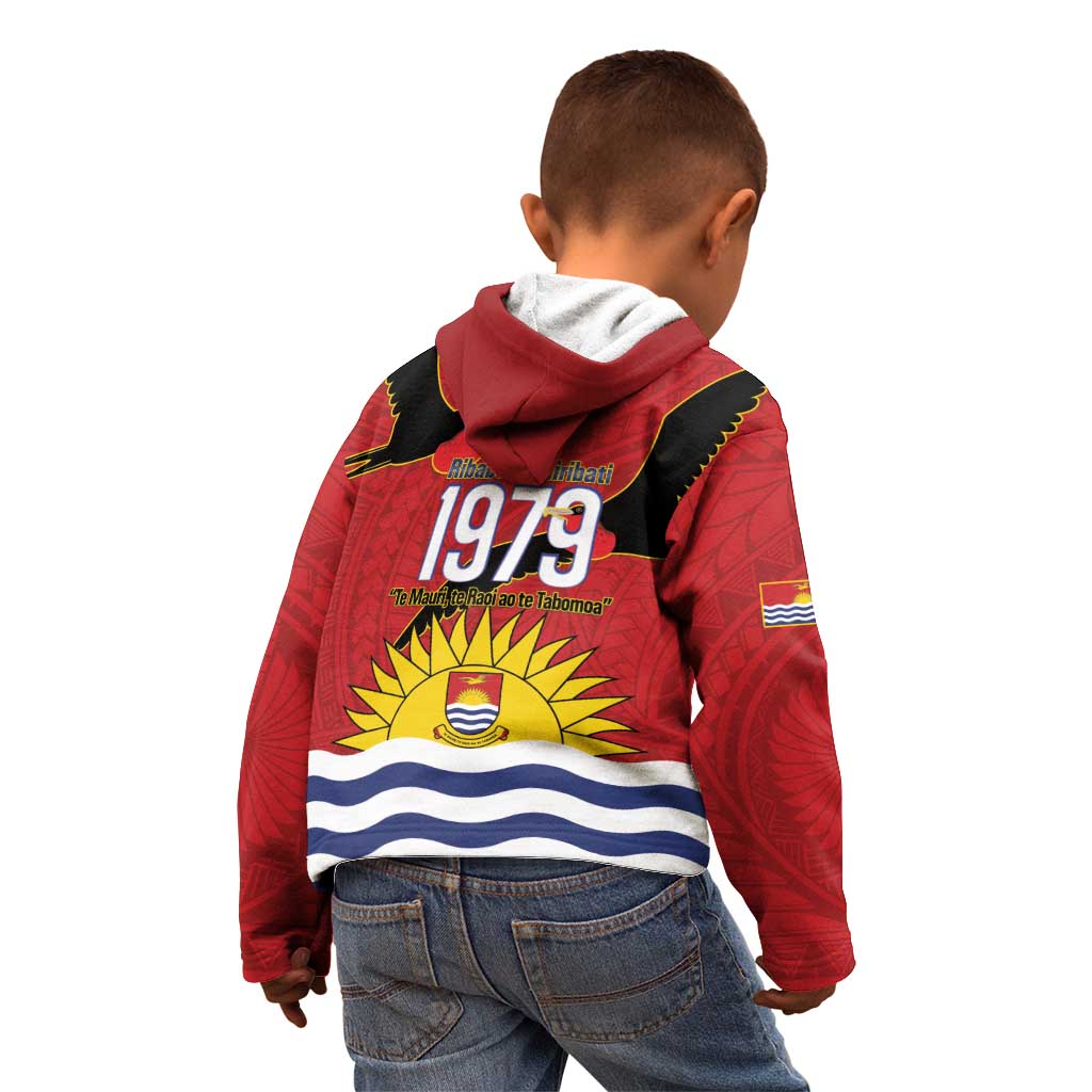 Mauri Kiribati Independence Day Kid Hoodie 1979 Proud National Frigatebird